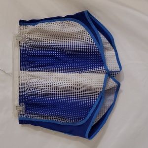 Nike Dr-Fit Active Shorts Blue and White for Running Swim Training Workout Sz M